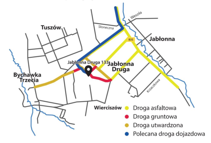 Mapka dojazdowa Siedlisko Jablonna